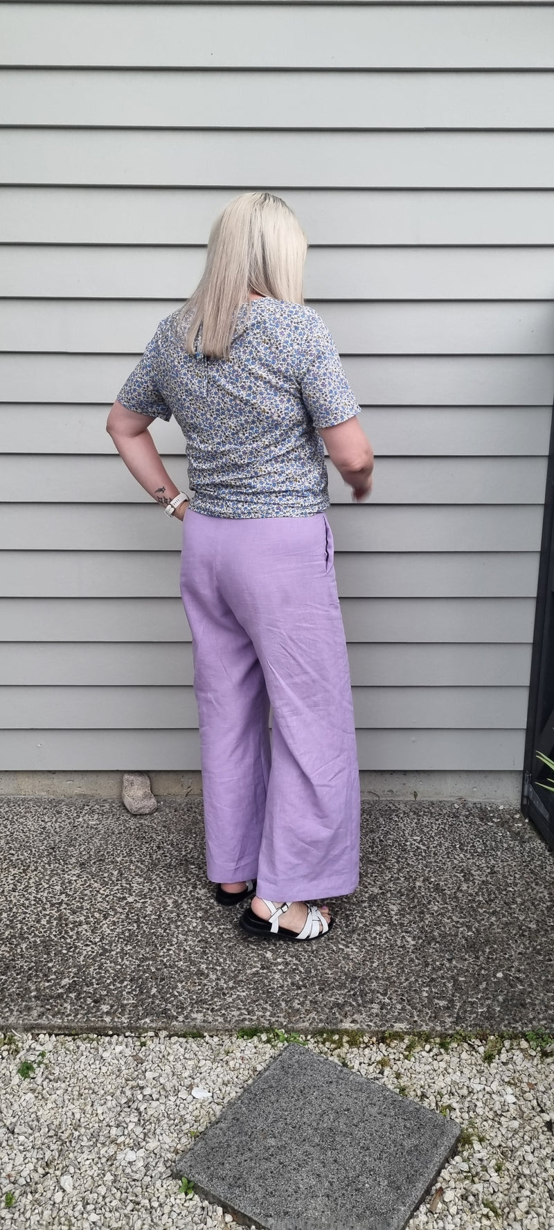 Perfect Linen Pant - Lavender