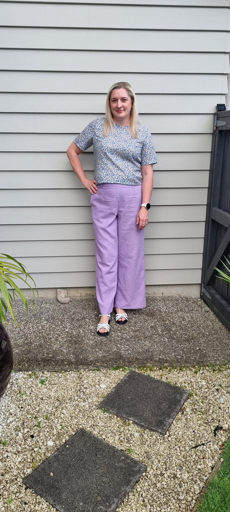 Perfect Linen Pant - Lavender