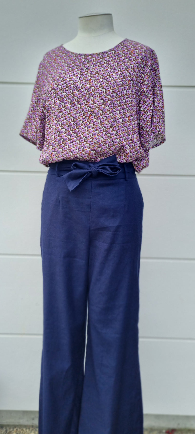 Perfect Linen Pants - Navy - Linen, Viscose, Spandex