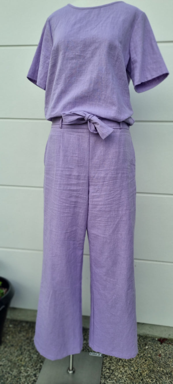 Emily Top - Lavender Linen