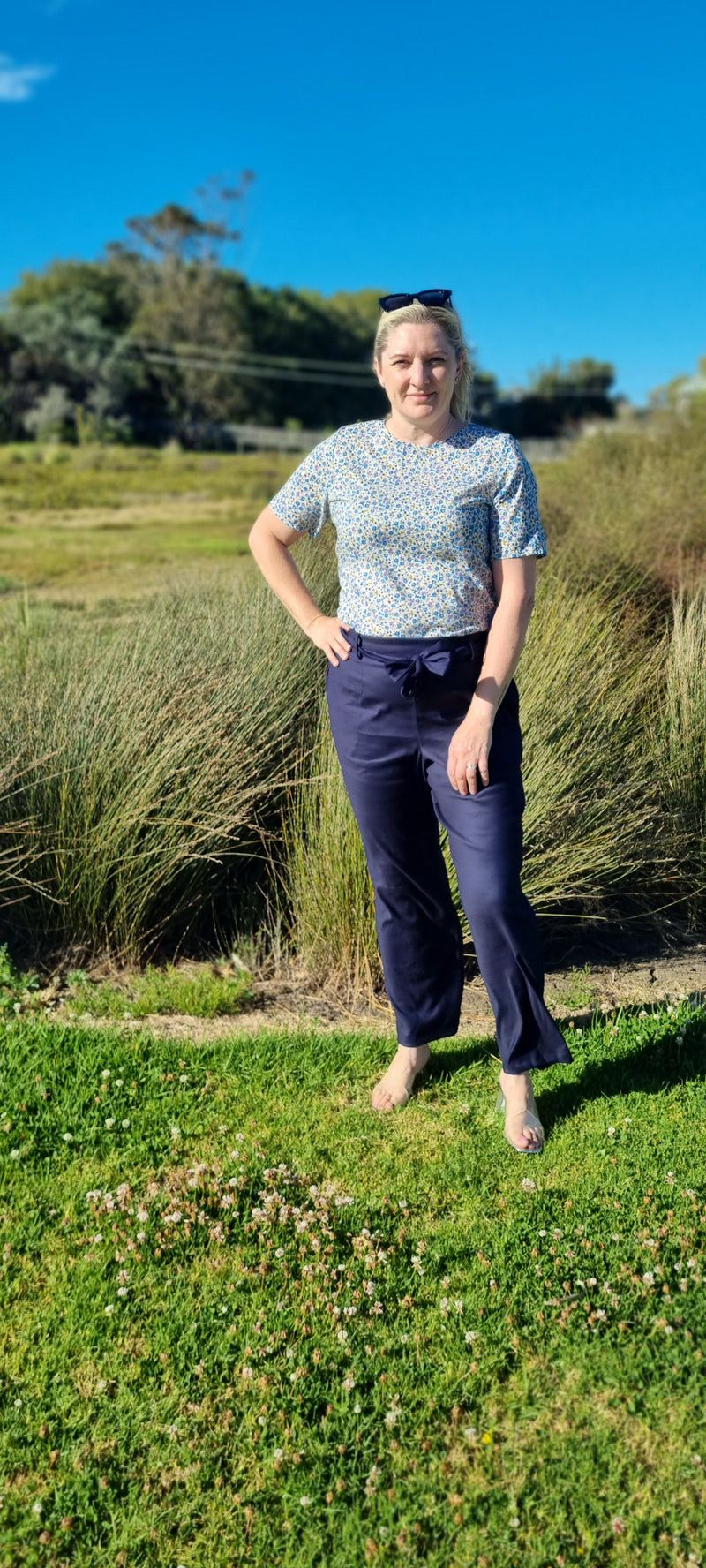 Emily Top, Blue Floral