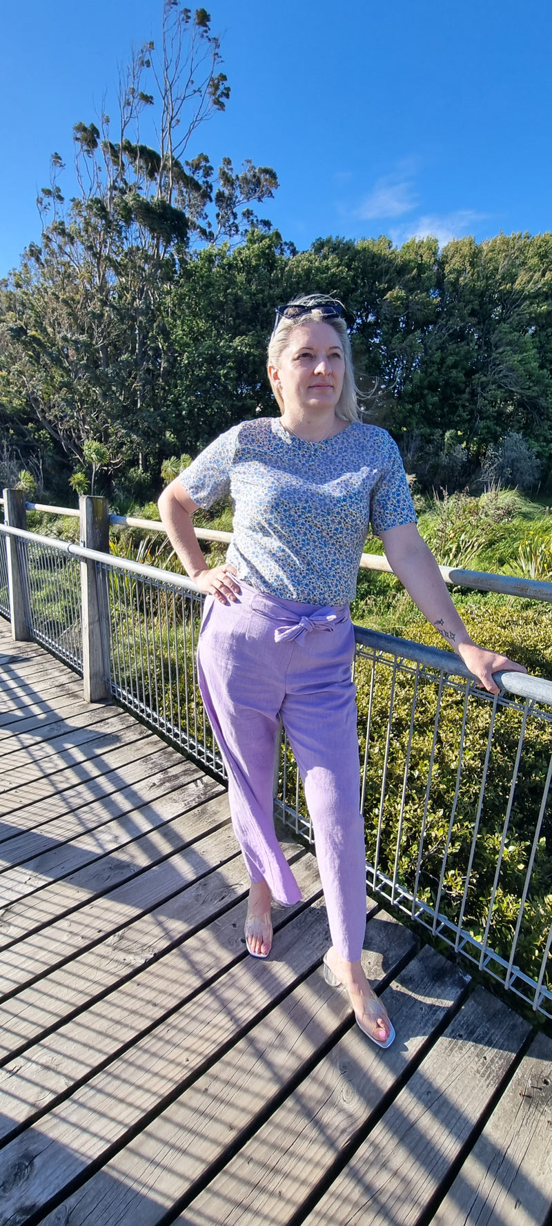 Perfect Linen Pant - Lavender