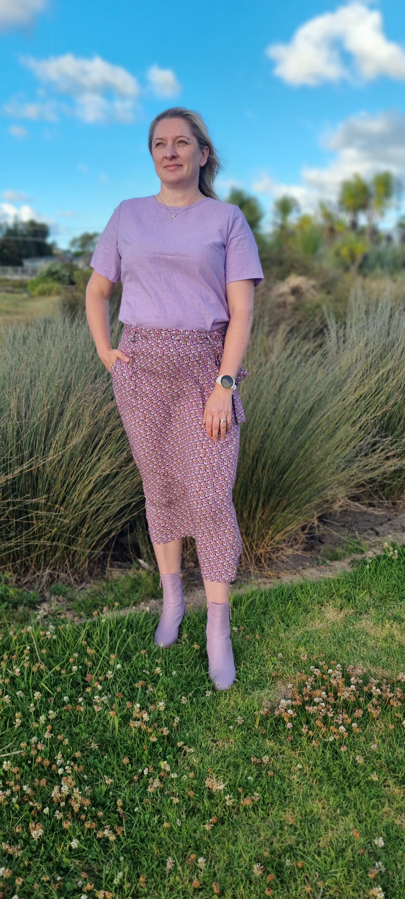 Cali Skirt - Lavendar Floral