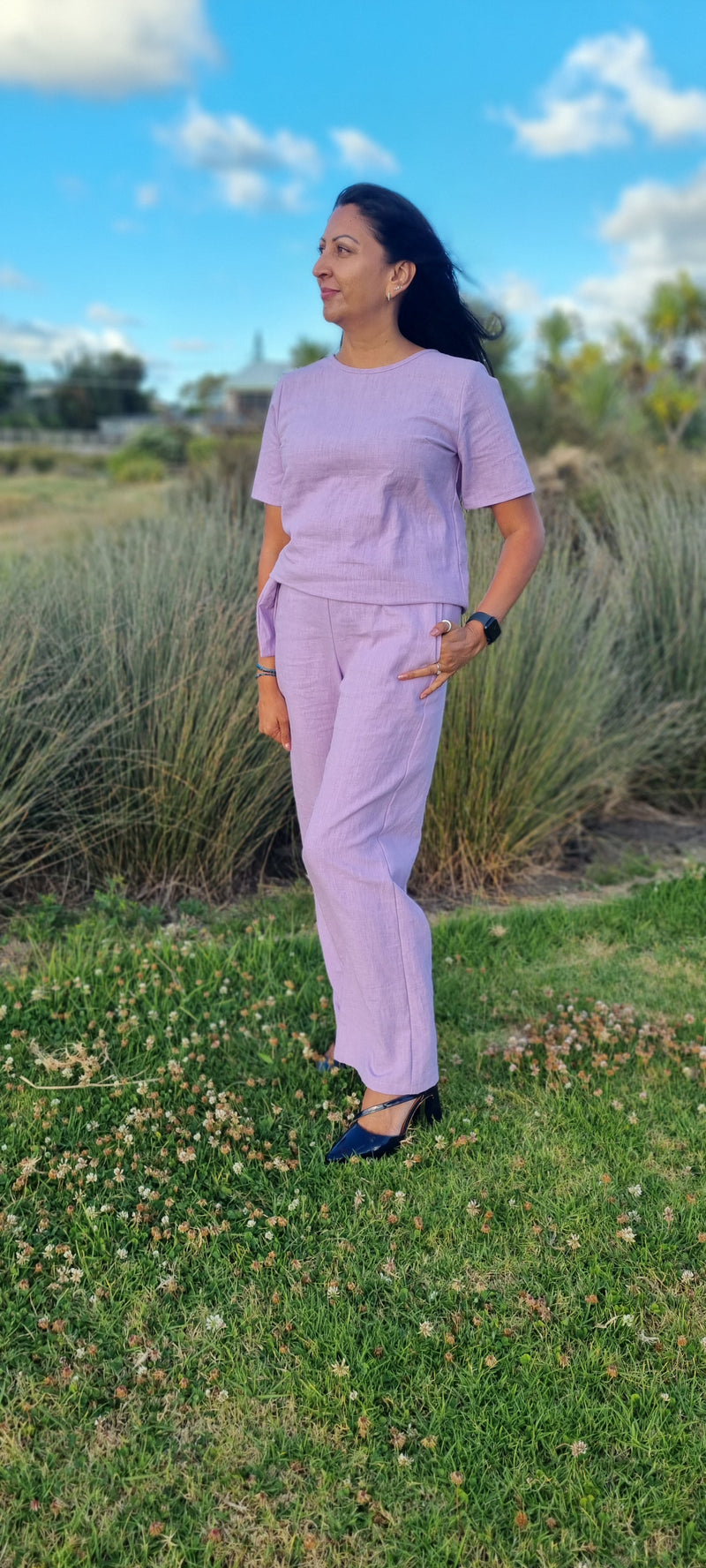 Perfect Linen Pant - Lavender