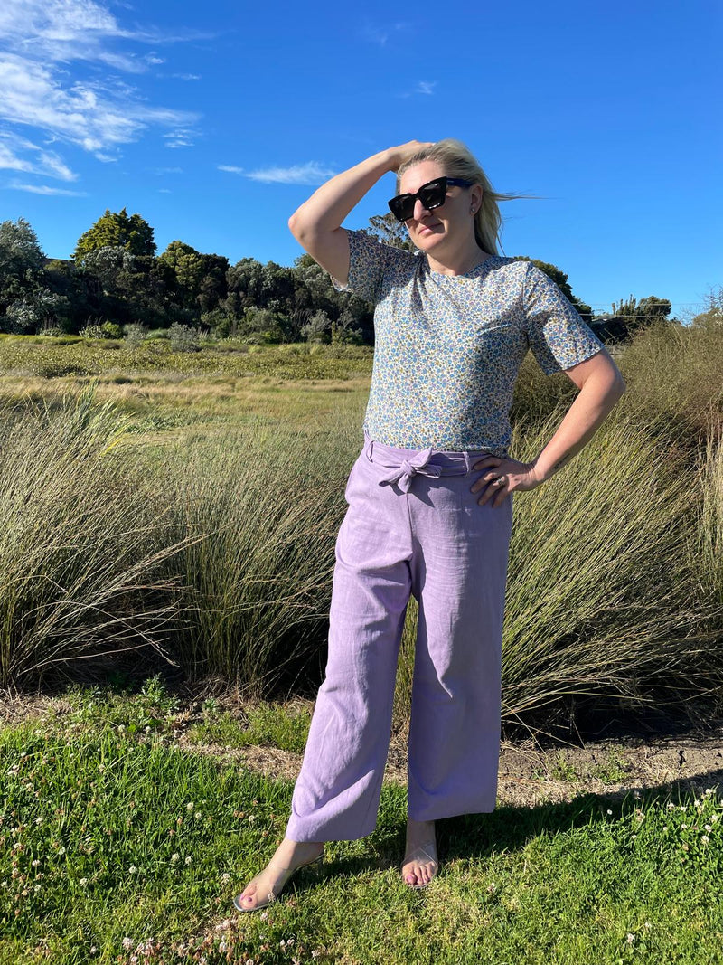 Perfect Linen Pant - Lavender