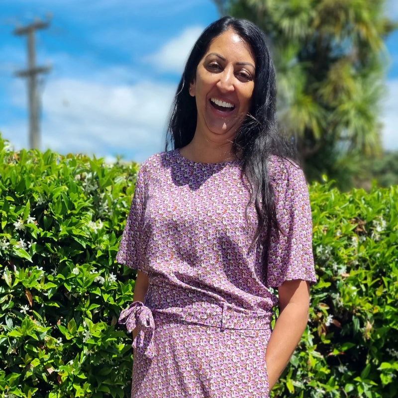 Emily Top, Lavender Floral