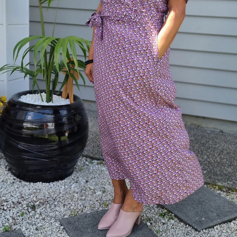 Cali Skirt - Lavendar Floral